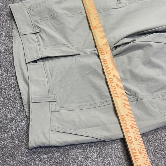 Athleta womens cargo hiking pants sz 8 mid rise cream khaki outdoor camping - Picture 8 of 12